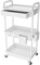 3 Tier Rolling Utility Cart with Drawer-Utility Cart Made of Multifunctional Storage Organizer